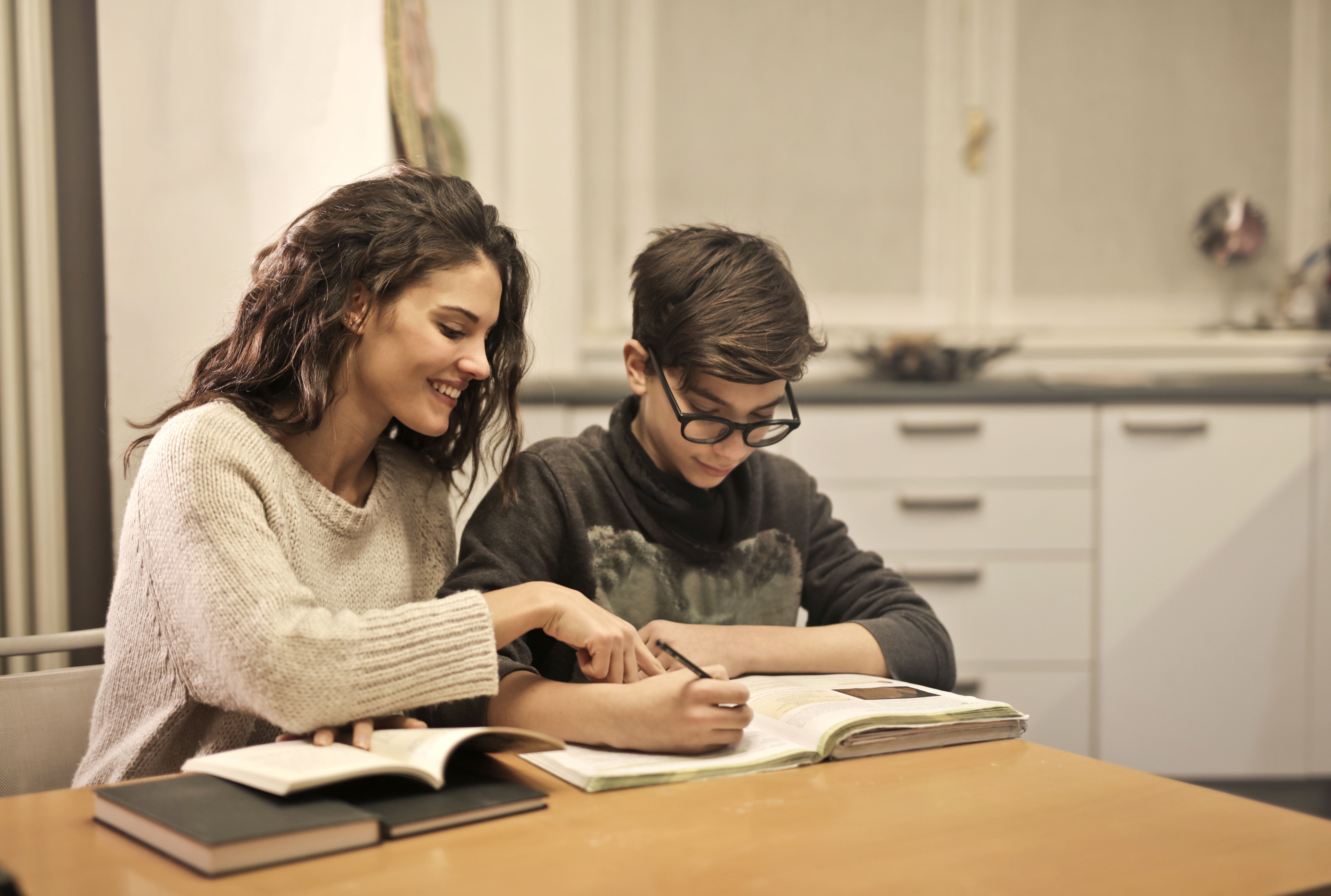Study abroad student reviewing scholarship documents